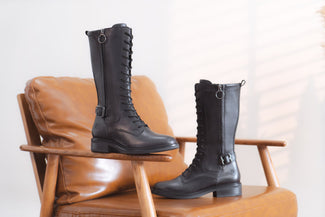 Remonte Black Leather Laced Ankle Boot|D2W7100