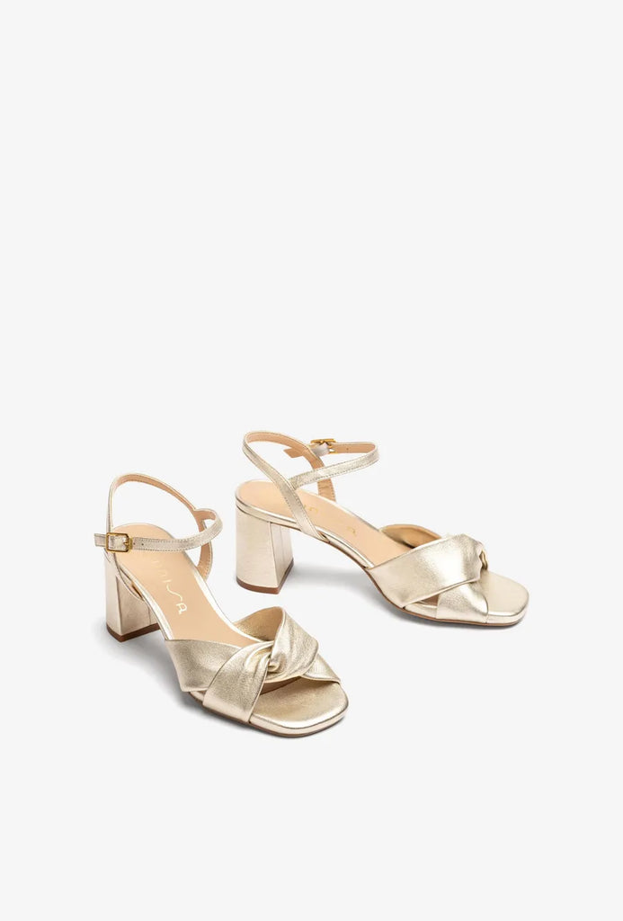 Unisa Gold Leather Sandal |MEDWAYG