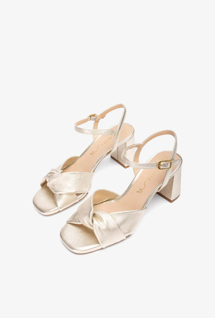 Unisa Gold Leather Sandal |MEDWAYG