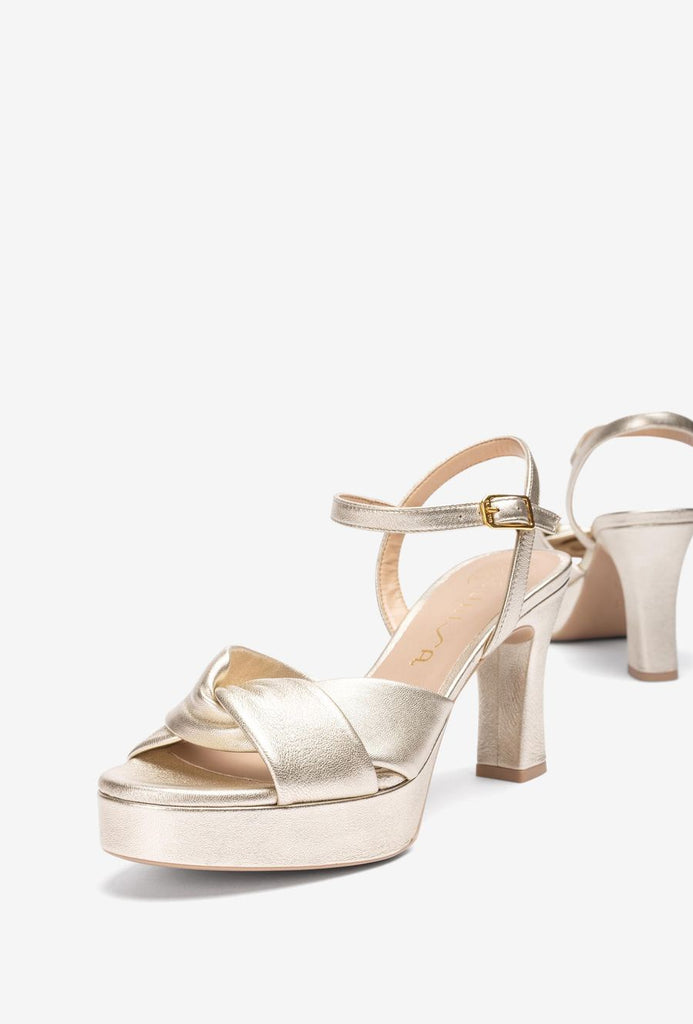 Unisa Gold Platform Sandal|ONOAG