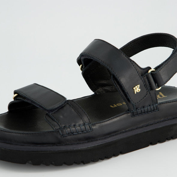 Paul Green Black Strap Sandal|6175019