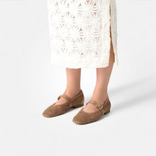 Load image into Gallery viewer, Paul Green Brown Suede Perforated Mary Jane|1213029
