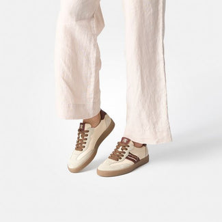 Paul Green  Beige Leather Trainer|5437149