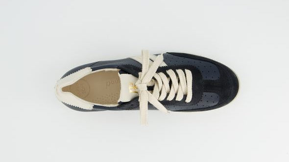 Paul Green Navy Leather Trainer|5490059
