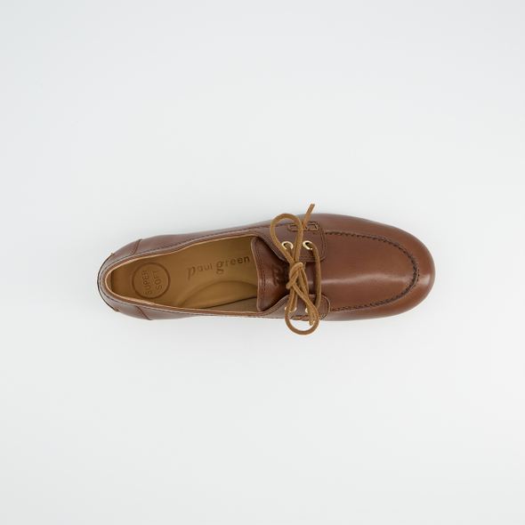 Paul Green Brown Leather Loafer|1136099