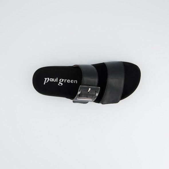 Paul Green Black Platform Mule|6157040