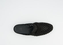Load image into Gallery viewer, Black sandal with open-toe design on a white background
