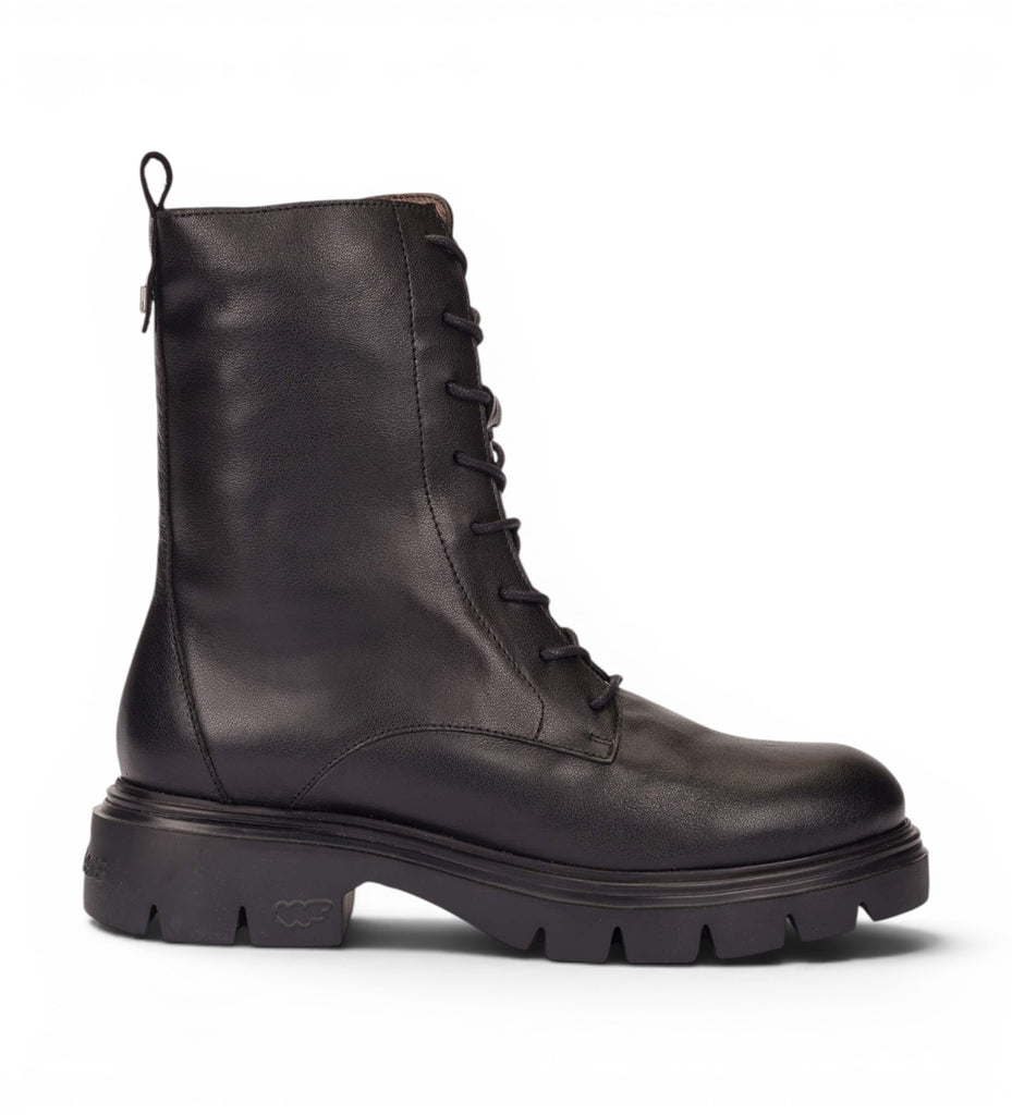 Wonders Black Laced Ankle Boot|A4313NE