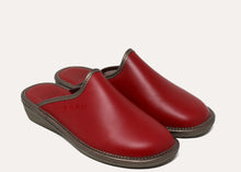 Load image into Gallery viewer, Pair of red clogs on a white background
