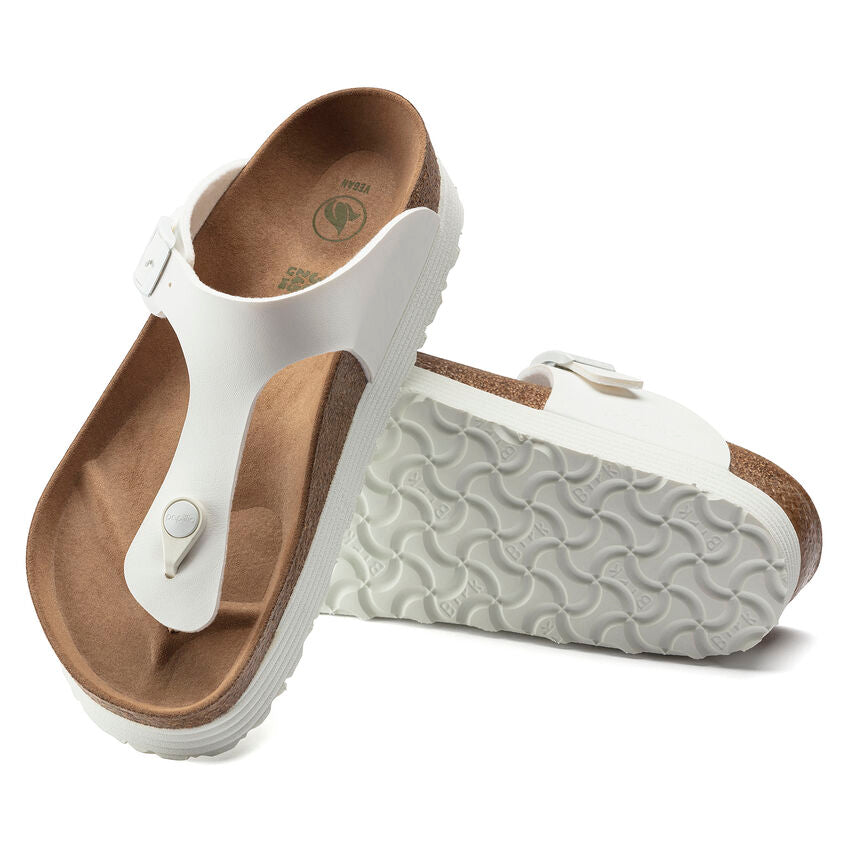 Birkenstock Womens Gizeh Toe Post Sandals Ice Beige Leather Size 37 EU / 6  US | eBay