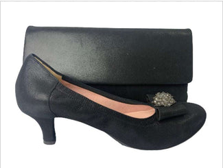 Le Babe Black Court Shoe