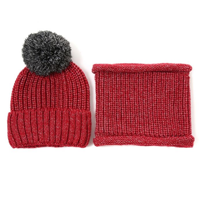 Peach - Hat and Snood Set