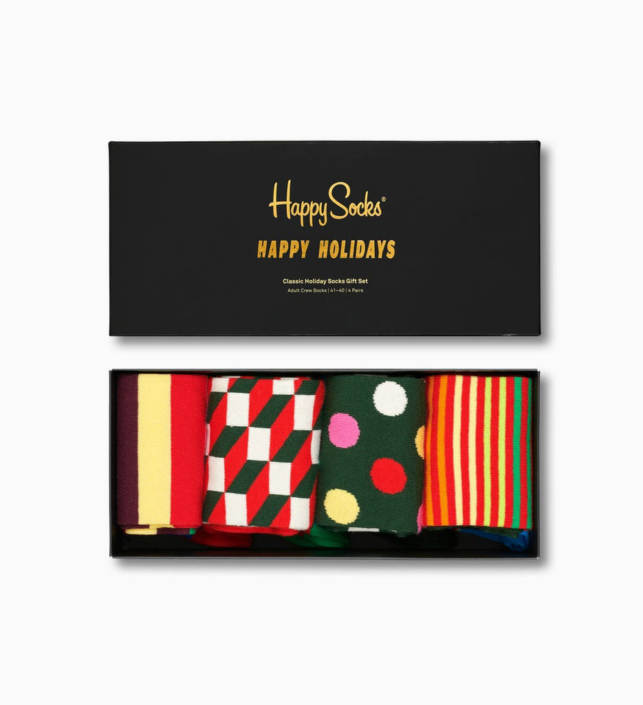 Happy Socks- Men 4 Pack Classic Holiday Set