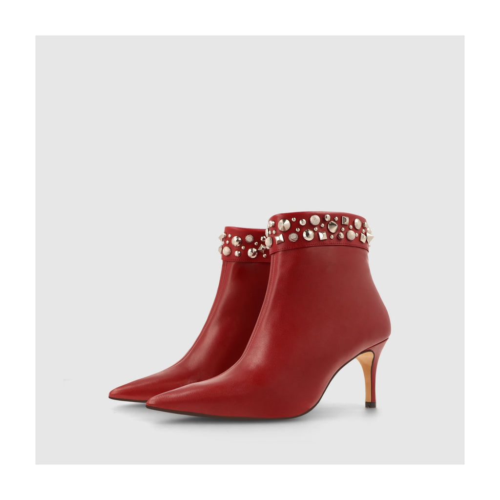 lodi red ankle boots