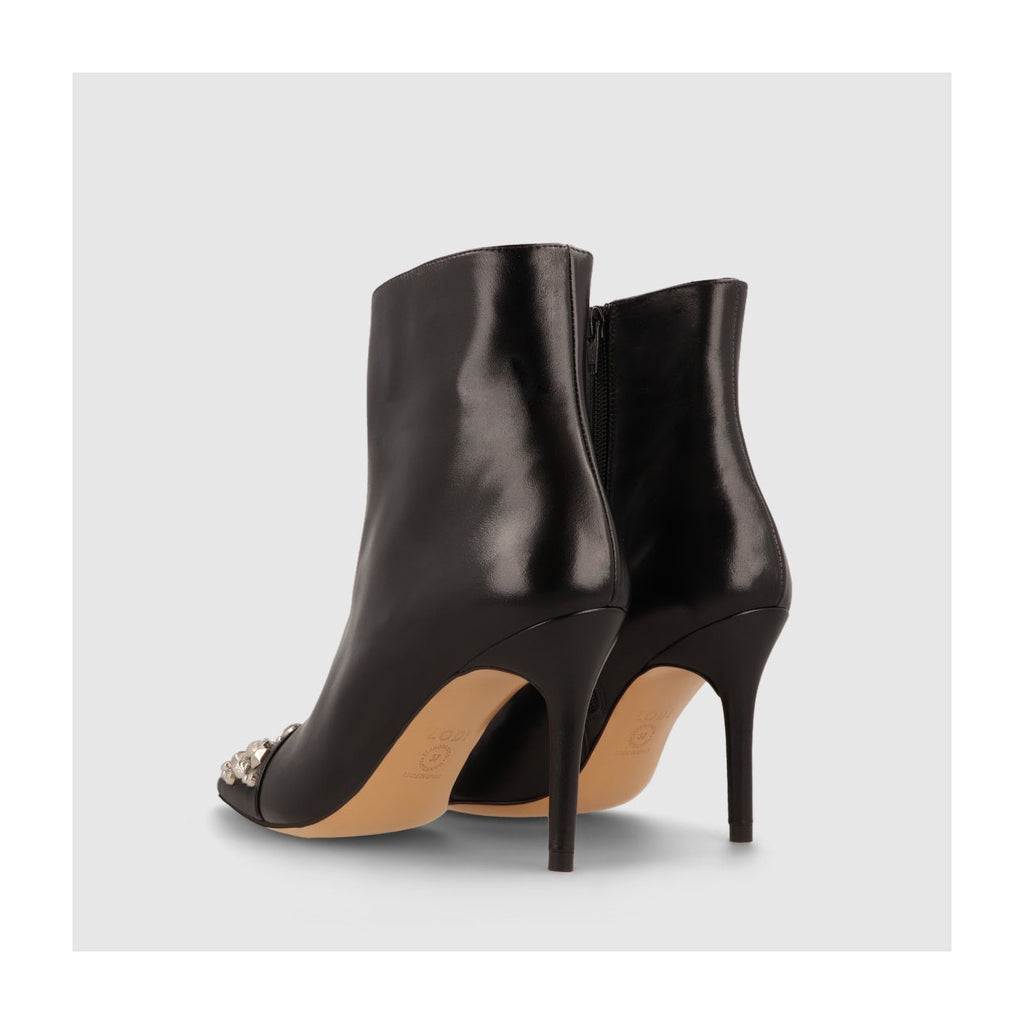lodi black leather ankle boot
